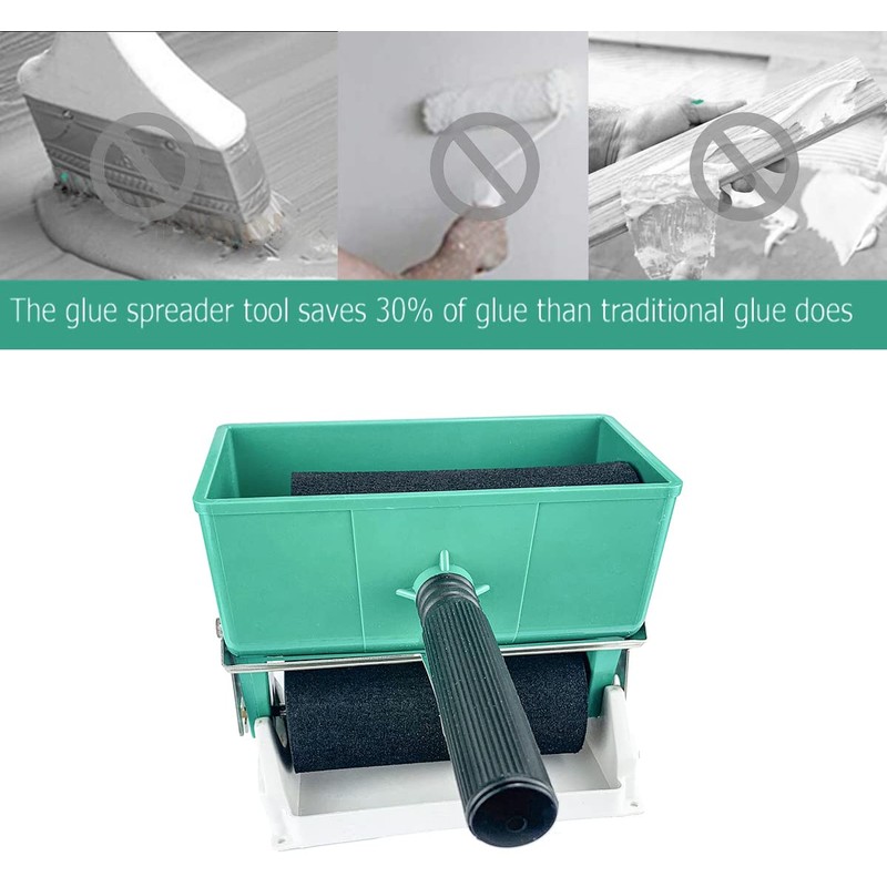 6 Inch Portable Glue Applicator Roller with Paint Bucket Handheld
