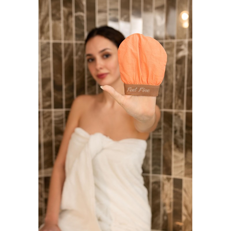 Feel Fine Turkish Exfoliating Glove Set - 100% Natural Plant