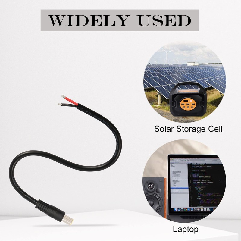 GINTOOYUN DC7909 DC 12V 8mm Male to Bare Wire Open