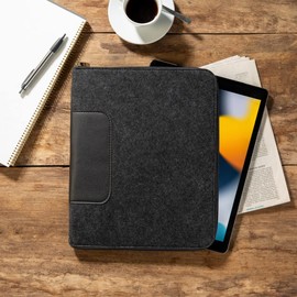luxdag Felt Writing Case A4 - Folder, Document Folder, Conference Folder - Document Bag - Organiser for Business, University and Office