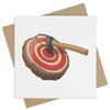'Axe Throwing Target' Blank Greeting Card (GC00048507)