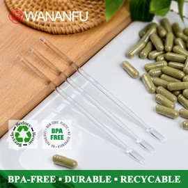 WANANFU Lab Spatula (6 Units) Micro Lab Spoon/Scoop with Powders Tamper, Fits for Empty Capsules Size 000, 00, 0, 1, 2, 3, 4, 5, BPA Free, Reusable, Alternative to Capsule Filling Machine