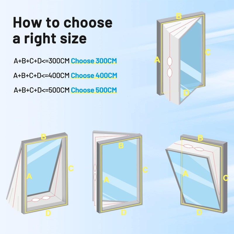400 cm Sealing Set, Window Seal for Mobile Air Conditioners,