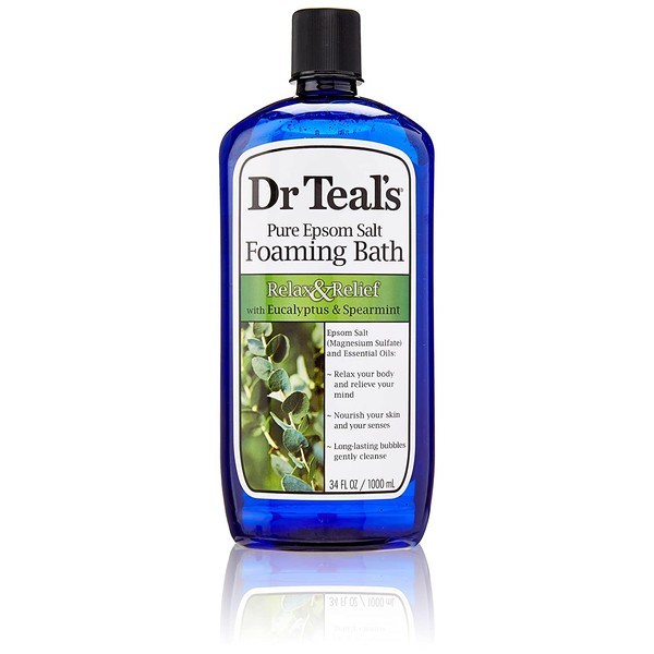Dr Teal's Foaming Bath, Eucalyptus, 34 Ounce (Pack of 3)
