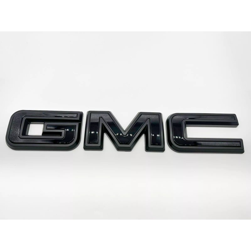 Auto Rear GMC Black OVERLAY Emblem Badge Fit 2023 2024