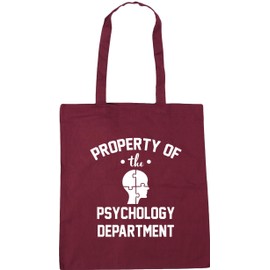 Hippowarehouse Property Of The Psychology Department Tote Shopping Gym Beach Bag 42cm x38cm, 10 litres