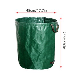 kingsea 2 Pack Reusable Garden Waste Bags,Heavy Duty Yard Waste Bag with Dual Handles,Lawn Pool Garden Leaf Bag for Collecting Leaves Grass Clippings Yard Debris (32 Gallon)