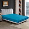 ROOEE Satin Silk Fitted Sheet with Pillowcase Set Breathable Soft