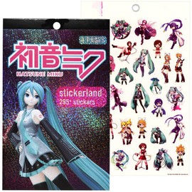 Hatsune Miku Sticker Collection, 4 Sheet Foil Cover Pad, 295+ Stickers