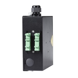 Black Box Wallmount Mini DIN Rail Fiber Enclosure, 1-Slot Adapter
