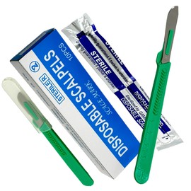 Dermaplaning Disposable Scalpel No 22 with Graduated Plastic Handle and Carbon Steel Razor Sharp Blade - Podiatry, Dermaplaning, Acne Removal (1)