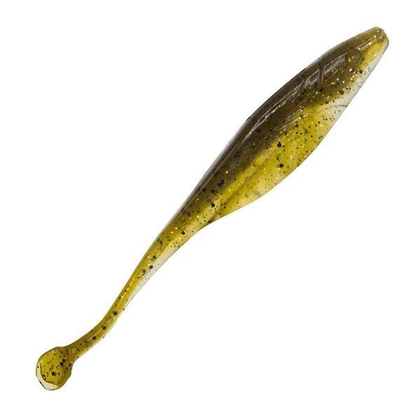 Charlie's Worms Artificial Fishing Bait Super Twitchin' Shad Freshwater Saltwater Bass Fishing Lures Scented Soft Bait 8pk (Speckled Trout)