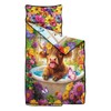 Toddler Nap Mat Kid Highland Cow Sleeping Mat with Removable