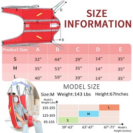 EZ Assistive Patient Lift Sling with Divided Leg and High Back, Lift Sling for Transfer and Positioning and Lifting, 500lbs Weight Capacity (Red, Small)