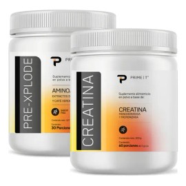 Combo Pre Xplode 300 G Y Creatina 300 G Primetech 3 Sabores Piña