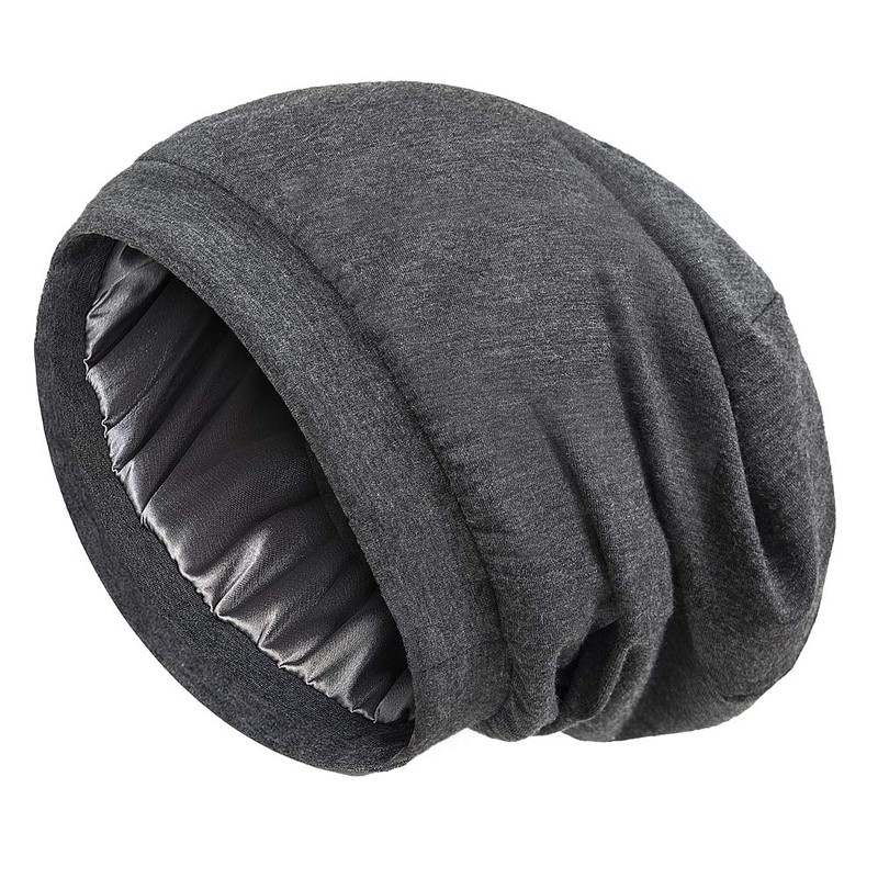 Alnorm Cosy satin lined slouchy beanie cap with soft elastic