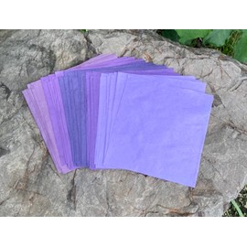 50 Sheets 6 x 6 Inches Natural Fiber Mulberry paper Sheets Square Origami Paper Arts Folding Craft, Decoration Paper, Square Folding Paper for DIY Crafts. (Lavender Tone, 6"x6")