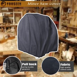 YOUSEEN Power Miter Saws Cover ,Grey D28 * W24 * H28, High-Density Oxford Cloth, Mainly Suitable for Most Diagonal Saws, Particle Saws and Other Machine Tools, Prevent saw blade rust.