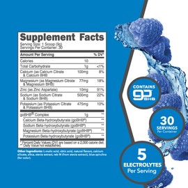 Ketologic Ketologic Keto Electrolyte Powder (Blue Raspberry) 30 Servings - Sugar-Free Hydration Drink Mix with goBHB Complex
