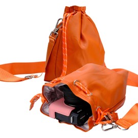 Bowan Small Camera Bag,Camera casing bag,Soft Cute Camera Pouch Handbag compatible with Mirrorless Cameras/Nikon/Canon/Sony/Fuji Camera Case (orange, Small)