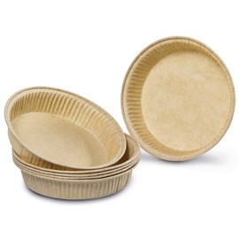 Guardini, Set di 6 stampi crostatine Ø 9 cm, Monouso, Carta da forno, Colore neutro, Made in Italy, Linea Easy Bake