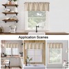 Chyhomenyc - Cenefa de lino sintético para ventanas, cortina de