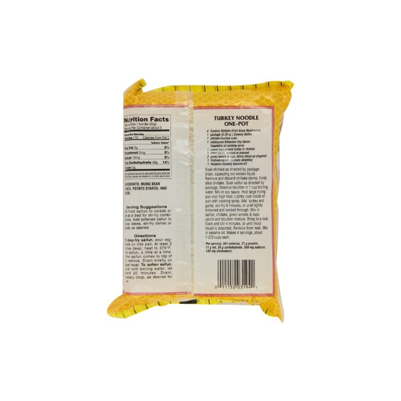 Dynasty SaiFun Bean Threads Noodles, 5.29-Ounce Bags (Pack of 12)