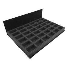 Navara Figure Case TraySet to carry 72 dynamic troops on 25mm bases and monsters/vehicles. Pick&pluck tray 55mm deep (2cm blocks) troop comps 52x32mm