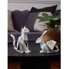 Amoy-Art Rabbit Sculptures Figures Modern Arts Decor Animal Statue Living