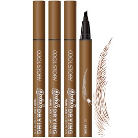 3 Pcs Liquid Eyebrow Pens Set Eyebrow Pencils with Ultra-fine and Smooth Brush Tips Eye Brow Pencils for Women Naturally Distinct Eyebrows (3 Pcs Brown)