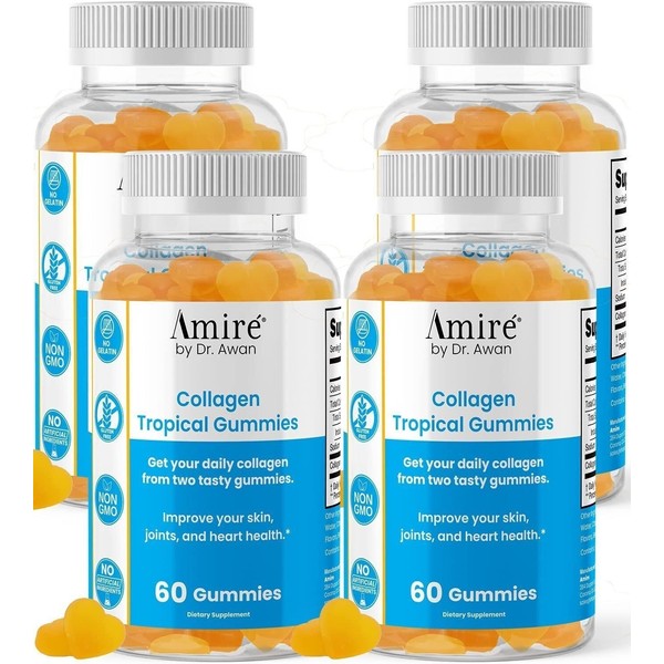 Amire by Dr. Awan Tropical Collagen Gummies, Supports Skin, Joints,