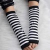 Women's Knitted Fingerless Gloves with Thumb Hole, Long Elbow Length