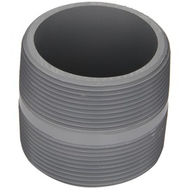 Spears 88-C Series CPVC Pipe Fitting, Close Nipple, Schedule 80, Gray, 1-1/2" NPT Male, 1-3/4" Length