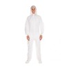 FRANZ MENSCH Hygostar Overalls with Cuffs, Polypropylene, White, XXL, Pack