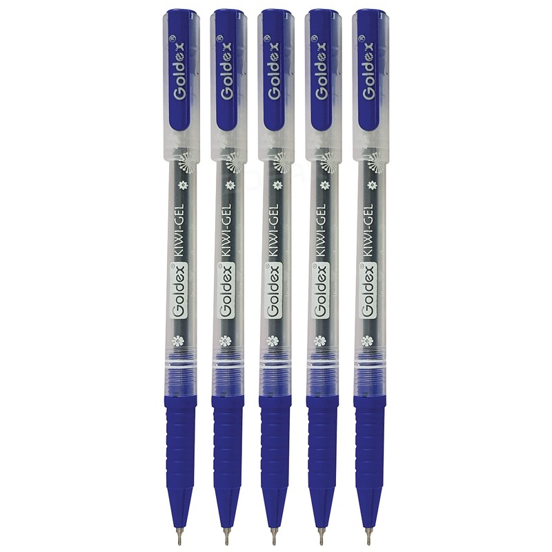Goldex Kiwi BLUE 5 x 0.7mm Tip Soft Gel Pens