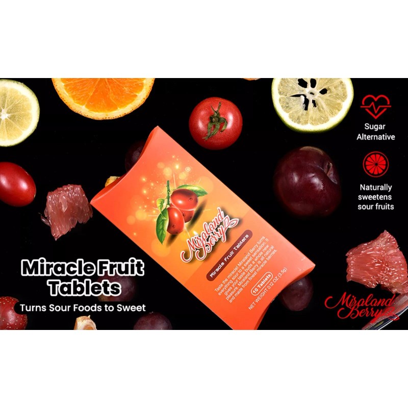 Miraland Berry Miracle Fruit Tablet, Turns Sour Foods to Sweet,