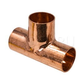 PROCURU 1-Pack 3/4-Inch Copper Tee CxCxC, Certified Safe (CWTE0034-1P)