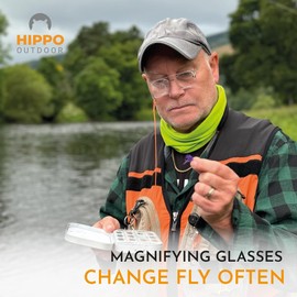 HIPPO OUTDOOR Fly Fishing Sport Glasses with magnet release - Orange