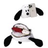 Cute Dog Plush Crossbody Purse Kawaii Shoulder Bag Black Adjustable