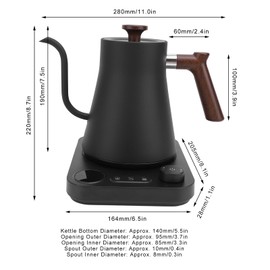 Fayelume Gooseneck Electric Kettle, Electric Tea Kettle, Hot Water Kettle Electric, Electric Kettle Temperature Control, Teapot for Boiling Water Coffee