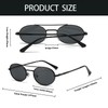 YAMEIZE Retro Metal Frame Pilot Round Sunglasses for Men and