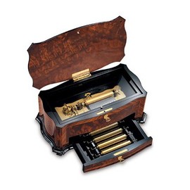 Reuge Music Box Company Masterpiece 72 Note Interchangeable 5 Movimientos, 15 Tunes Crescendo/Dolce Vita Music Box
