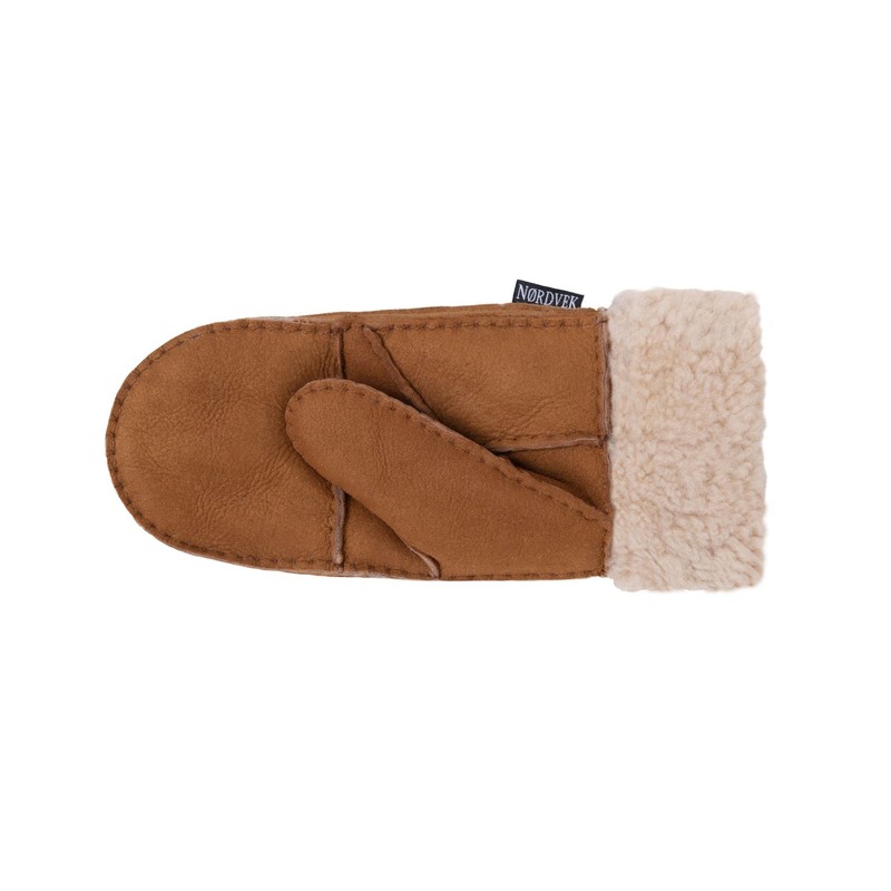 Nordvek Womens Sheepskin Mittens - Adjustable Turnover Cuff # 308-100