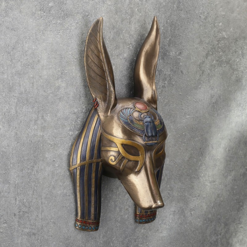 Veronese Design Mask of Anubis The Jackal God Sculptured Wall