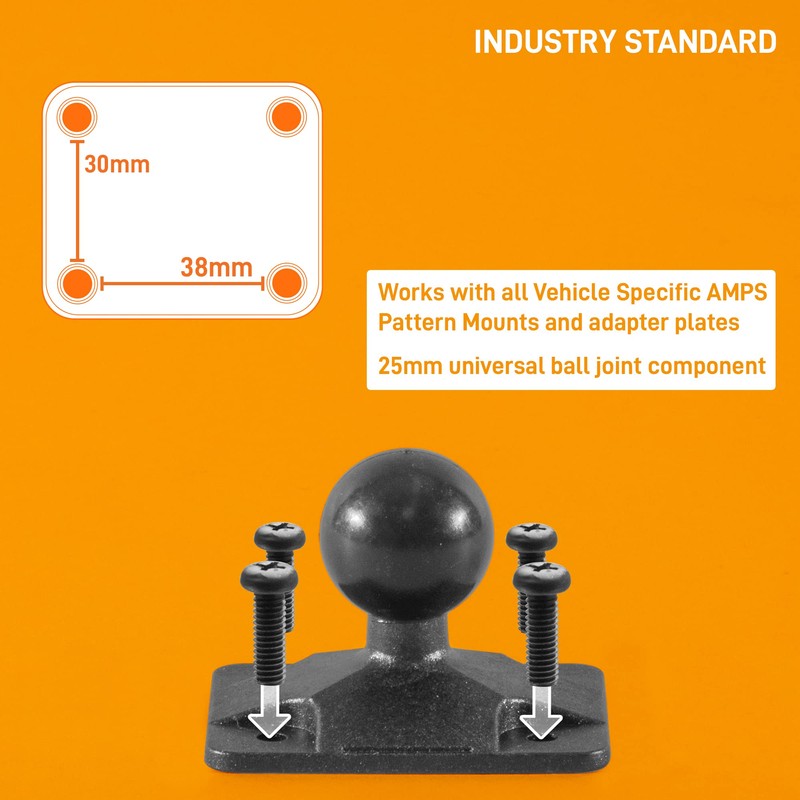 iBOLT 25mm / 1 inch Composite AMPS Adapter Plate for