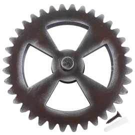 Angoily Wooden Gear Wheels Decoration,Gear Ornaments Vintage Wall Decor,Industrial Steampunk Gear,Art Craft Geometric Wheel Sculpture for Home Office Hanging Decorations