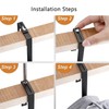 UtySty 2 Pack Coat Hooks Cubicle Wall Mount Double Hook
