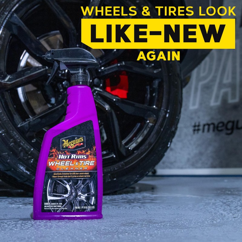 Meguiar's Hot Rims Wheel & Tire Cleaner, Powers Through Brake