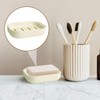 Plastic Soap Dish with Drainage Case Box Compact Waterproof Soap