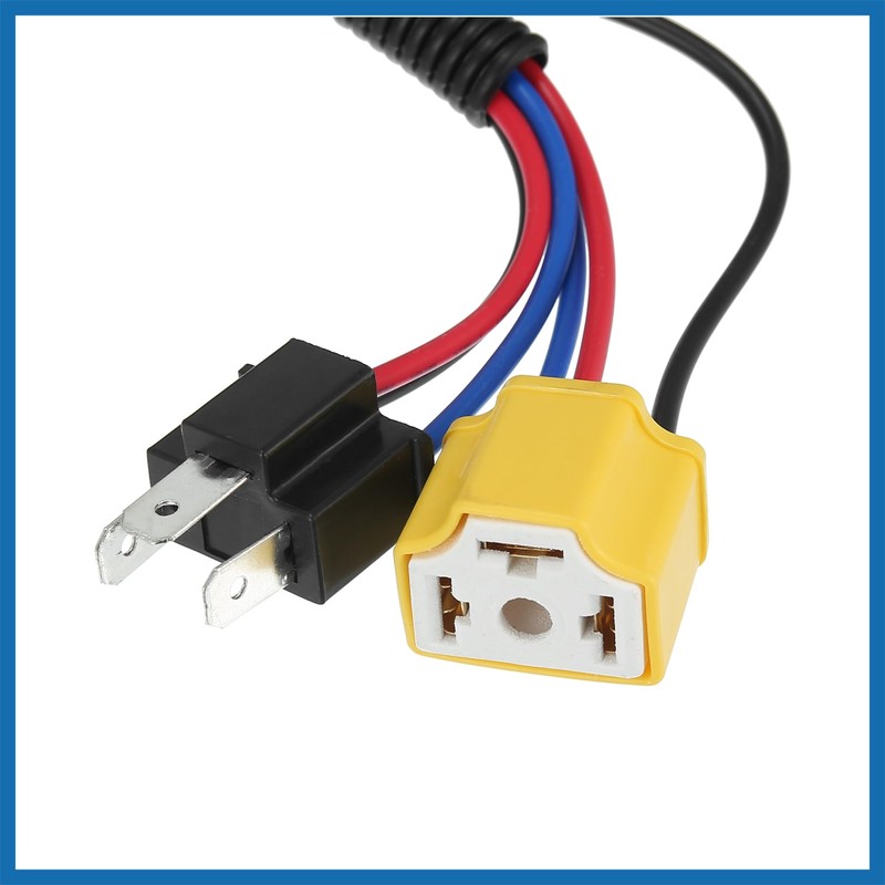 A ABSOPRO Car Headlight Bulb H4 Relay Wiring Harness Socket